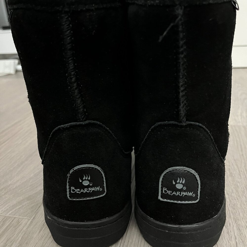 Bear Paw Men's Black Suede 8" Shaft Wool lined Boots Size 10